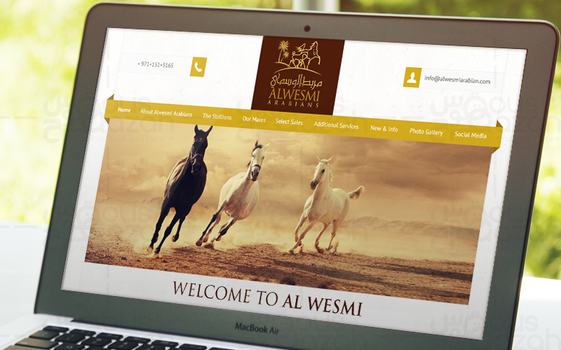 alwesmi stud farms website design